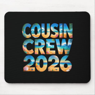 Tapis De Souris équipe de cousins rétro 2026 camp vacances en fami