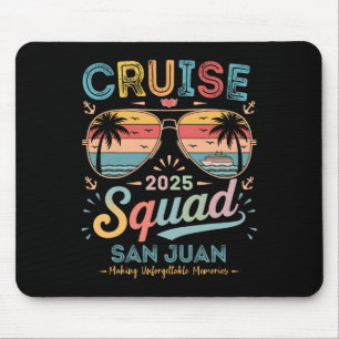 Tapis De Souris Équipe de croisière 2025 San Juan Groupe familial