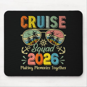 Tapis De Souris Équipe de croisière 2026 Groupe familial correspon
