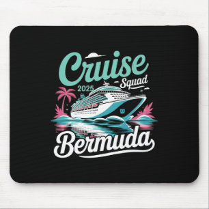 Tapis De Souris Équipe de croisière aux Bermudes 2025 Vacances d'é