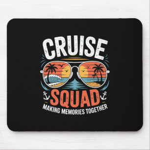 Tapis De Souris Équipe de croisière Groupe familial assorti Croisi