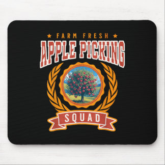 Tapis De Souris Équipe de Cueillette de Pommes Ferme Pommes Fraîch