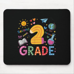 Tapis De Souris Équipe De Deuxième Année Drôle Crayon Retour À L'É