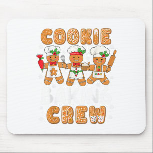 Tapis De Souris Équipe de fabrication de biscuits de Noël drôle d'