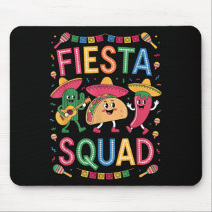 Tapis De Souris Équipe de fiesta taco cactus piment chili drôle ci
