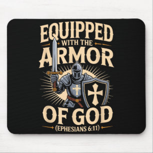 Tapis De Souris Équipé de l'armure de Dieu Version de la Bible chr