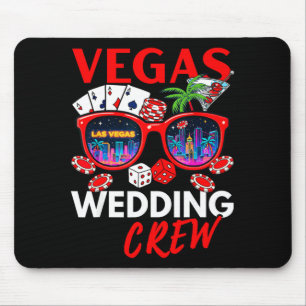 Tapis De Souris Équipe de mariage drôle à Vegas 2026 enterrement d