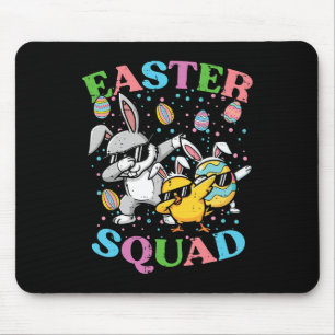 Tapis De Souris Équipe de Pâques Lapin Œuf Poussin Dab Équipage Co