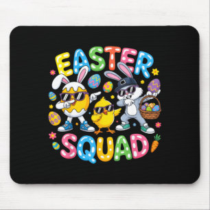 Tapis De Souris Équipe de Pâques lapin œuf poussin équipage hommes