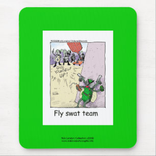 Tapis De Souris Équipe de police de bande dessinée Fly Swat sur ta