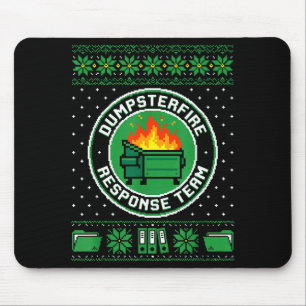 Tapis De Souris Équipe de réponse à l'incendie de benne drôle de v