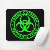 Tapis De Souris Équipe de réponse à une épidémie de zombies vert n (Avec souris)