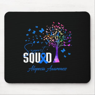 Tapis De Souris Équipe De Soutien À La Sensibilisation À L'Alopéci