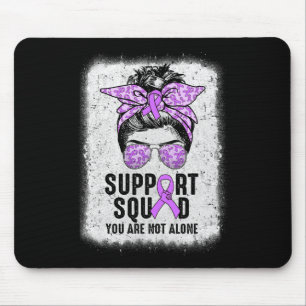 Tapis De Souris Équipe de soutien Messy Bun Guerrier Purple Epilep