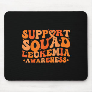Tapis De Souris Équipe de soutien Orange Ruban Leucémie Cancer du
