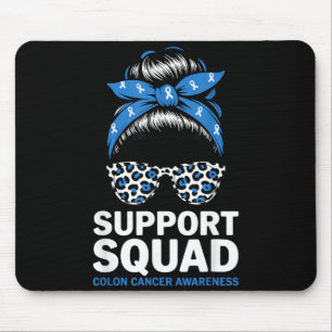 Tapis De Souris Équipe de soutien Ruban Coloreux Cancer du Colon