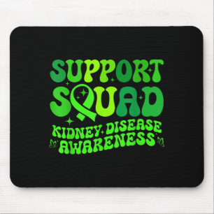 Tapis De Souris Équipe de soutien ruban de maladie rénale pkd vert