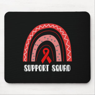Tapis De Souris Équipe de soutien Ruban rouge arc-en-ciel Sensibil