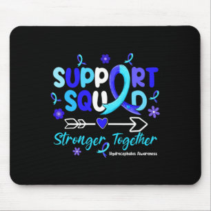 Tapis De Souris Équipe de soutien super Bleu Ruban Hydrocéphalie A
