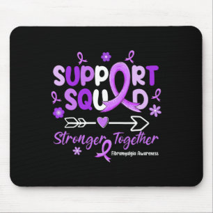 Tapis De Souris Équipe de soutien super Purple Ribbon Fibromyalgia