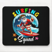 Tapis De Souris Équipe De Surf Noël En Juillet Père Noël Hawaiian (Devant)