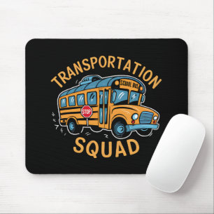 Tapis De Souris Équipe de transport des conducteurs d'autobus scol