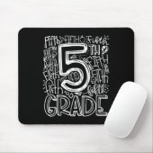 Tapis De Souris Équipe de typographie de 5e année Enseignant de ci (Avec souris)