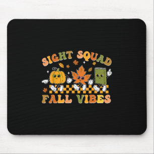 Tapis De Souris Équipe de vue Ambiances d'automne Citrouille Feuil