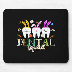Tapis De Souris Équipe Dentaire Jour de Pâques Dent Pâques
