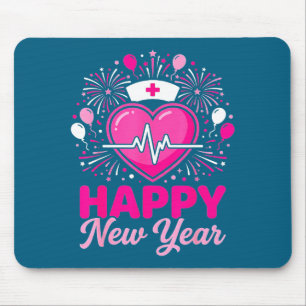 Tapis De Souris Équipe d'infirmières Battement de cœur Nye Party d