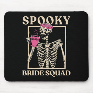 Tapis De Souris Équipe éffrayante de mariées Squelette Halloween C