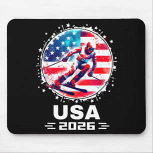 Tapis De Souris Équipe États-Unis 2026 chemise de ski pour hommes