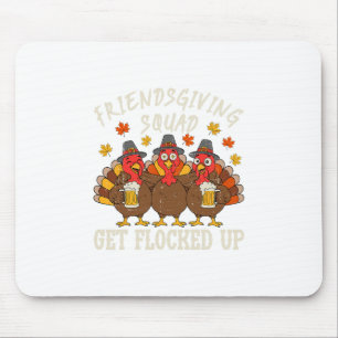 Tapis De Souris Équipe Friendsgiving Dinde Thanksgiving Amis Dr