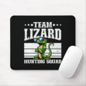 Tapis De Souris Équipe Lizard Hunter Squad Funny Retro Gecko Lizar (Avec souris)