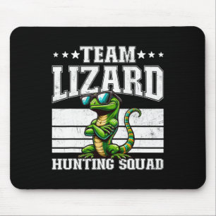Tapis De Souris Équipe Lizard Hunter Squad Funny Retro Gecko Lizar
