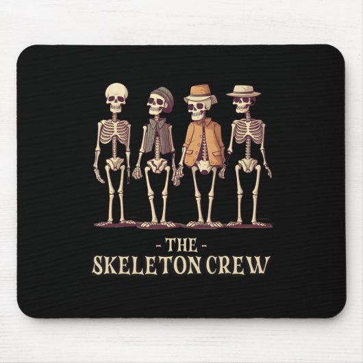 Tapis De Souris Équipe masculine de squelette d'Halloween (Devant)
