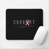Tapis De Souris Équipe Ruban Rose Léopard de Sensibilisation au Ca (Avec souris)