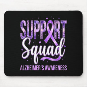Tapis De Souris Équipe ruban violet équipe de soutien maladie d'Al