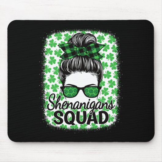 Tapis De Souris Équipe Shenanigans Saint-Patrick Femmes Filles Moi (Devant)