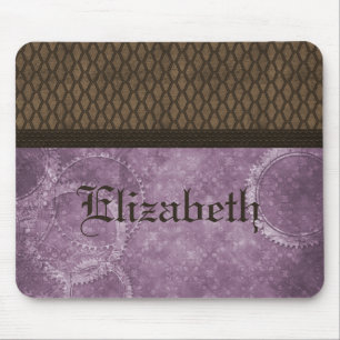 Tapis De Souris Équipement en métal Steampunk Mousepad, violet