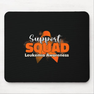 Tapis De Souris Équipes de soutien ruban orange leucémie cancer