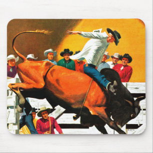 Tapis De Souris Équitation de Taureau par Fred Ludekens