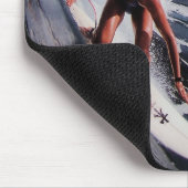 Tapis De Souris Équitation de vague de fille de surfer dans des (Coin)