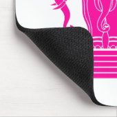 Tapis De Souris Erawan rose trois éléphant en tête Lao / Laos Drap (Coin)