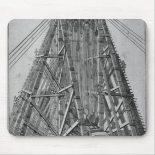 Tapis De Souris Érection de l'obélisque égyptien antique