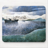 Tapis De Souris Eric Ravilious - Norvège, art du réalisme magique (Devant)