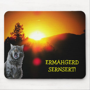 Tapis De Souris Ermahgerd Sernsert kitty Mouse Pad