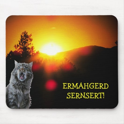 Tapis De Souris Ermahgerd Sernsert kitty Mouse Pad (Devant)
