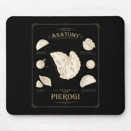 Tapis De Souris Erogi Dumpling Anatomy Unique Lish Recipe Tee, Per (Devant)