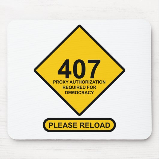 Tapis De Souris Erreur 407 : Authentification par proxy de démocra (Devant)